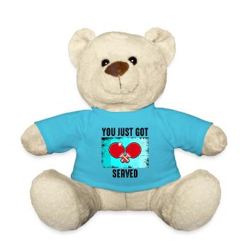 Ping Pong Master Tischtennis Trainer Paddelspieler - Teddy - Atollblau - Vorne
