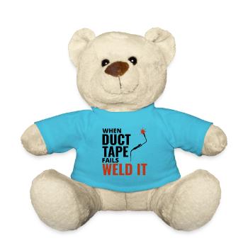 Welding Welder Metal Construction Ironworker - Teddy Bear - atoll blue - Front