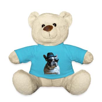 Mignon tyran de style mafia français bouledogue - Nounours - bleu outremer - Devant