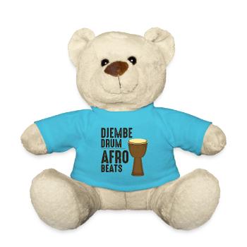 Djembe Player Drummer Music Drum Musician - Teddy Bear - atoll blue - Front