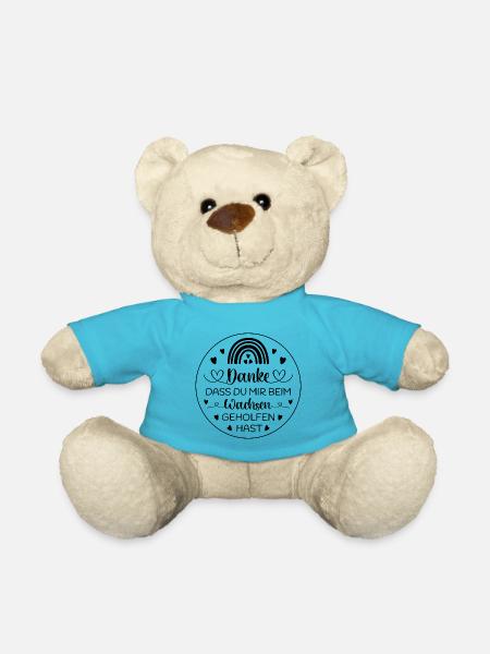 Boho Regenbogen bunt Danke sagen Kita Kindergarten - Teddy - Atollblau