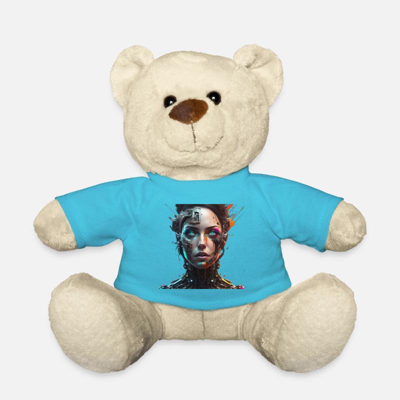 Femme robot - Nounours - bleu outremer