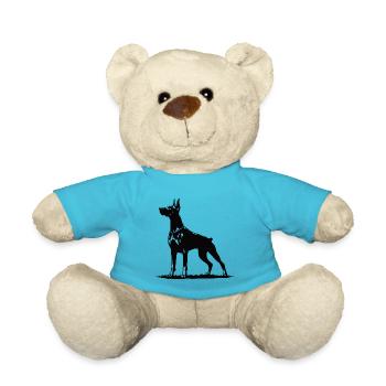 Dobermann Design – Wachhund mit Kraft und Stil - Teddy - Atollblau - Vorne