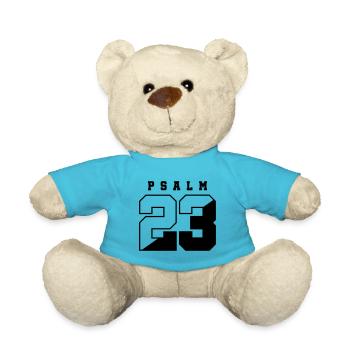 Bible Pslam 23 - Teddy Bear - atoll blue - Front