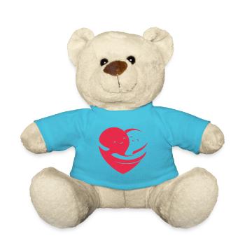 Loving Heart - Teddy Bear - atoll blue - Front