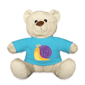 Friendly snail - Teddy Bear - atoll blue - Front