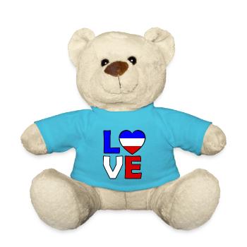 Français Amour - Nounours - bleu outremer - Devant