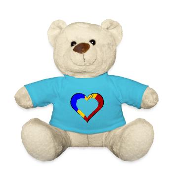 Ein Herz für Rumänien - Teddy - Atollblau - Vorne