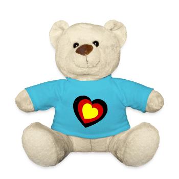 Le cœur germanique - Nounours - bleu outremer - Devant