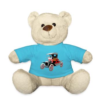 Car Vintage - Teddy Bear - atoll blue - Front