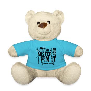 He repairs everything, he is the craftsman in the house - Teddy Bear - atoll blue - Front