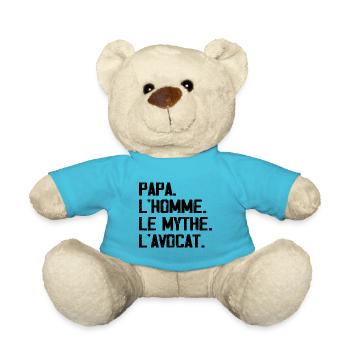 Dad The Man The Myth The Lawyer - Teddy Bear - atoll blue - Front