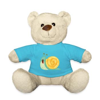 Funny snail - Teddy Bear - atoll blue - Front