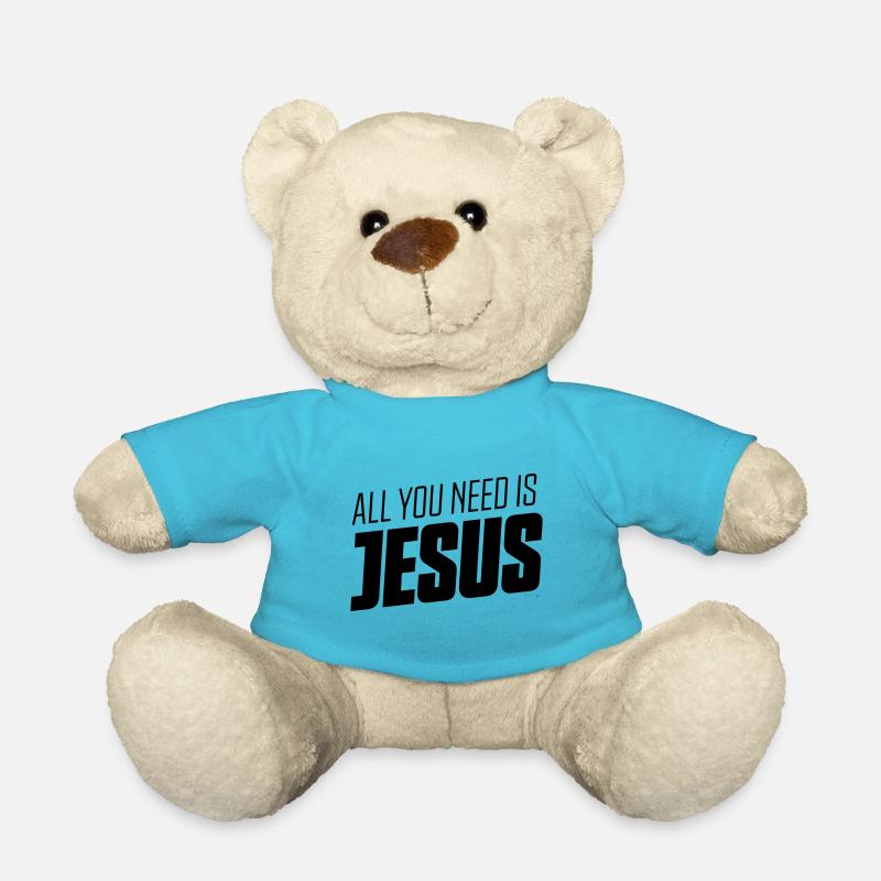Jésus disant la foi - Nounours - bleu outremer
