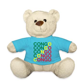 CONGO Flagge Kongo - Teddy - Atollblau - Vorne