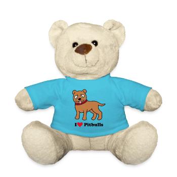 Dog, pit bull - Teddy Bear - atoll blue - Front