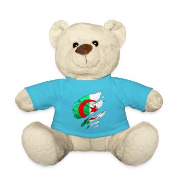 africa algéria country - Teddy Bear - atoll blue - Front