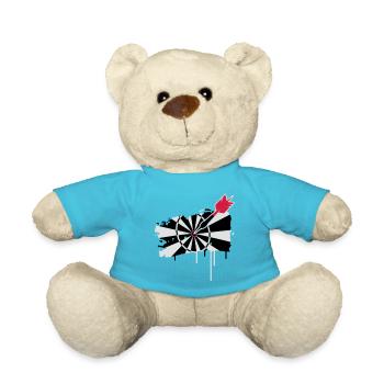 A dartboard with dart - Teddy Bear - atoll blue - Front