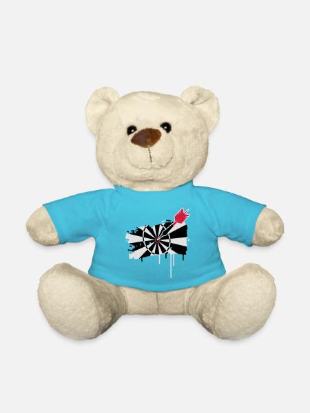 A dartboard with dart - Teddy Bear - atoll blue