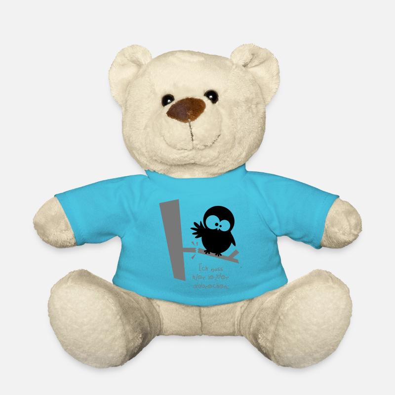 Eine Eule // Ich muss hier leider abbrechen. - Teddy - Atollblau