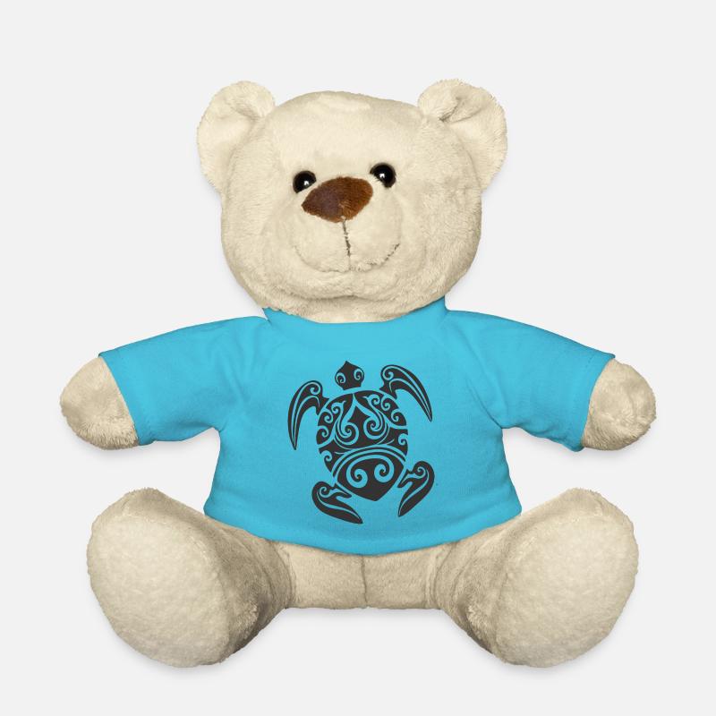 Maori tattoo turtle black - Teddy Bear - atoll blue