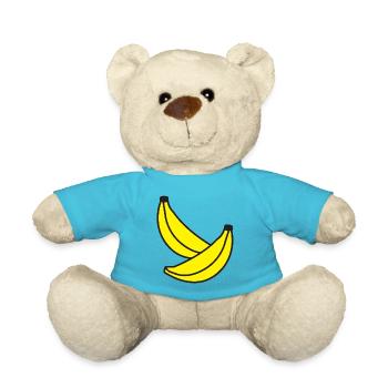deux bananes - Nounours - bleu outremer - Devant