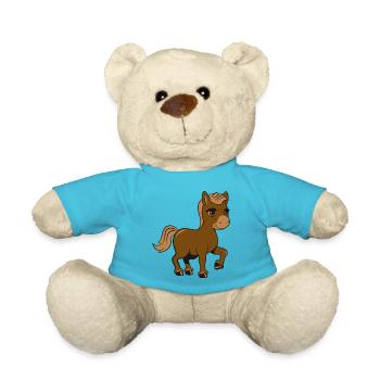 Pony Pferd reiten ponyhof traben spass Maedchen su - Teddy - Atollblau - Vorne