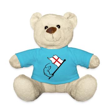 Union Jack - Teddy Bear - atoll blue - Front