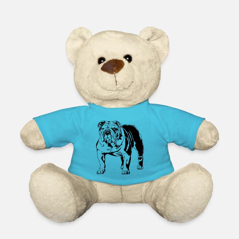 BOULEDOG ANGLAIS Bulldog Chien Wilsigns - Nounours - bleu outremer