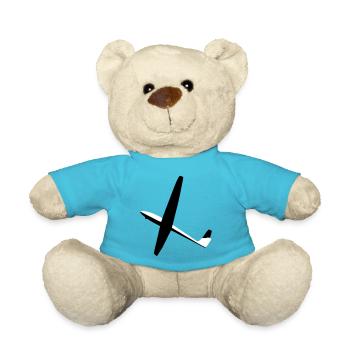 Glider Gliding Glider Glider Pilot Pilot - Teddy Bear - atoll blue - Front