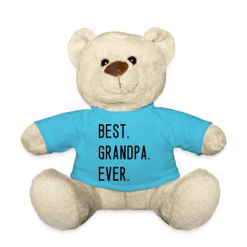 Best Grandpa Ever Best Grandpa Grandfather Gift - Teddy Bear - atoll blue - Front