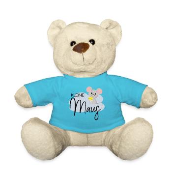 Kleine Maus Baby Maus niedliches Mäuschen - Teddy - Atollblau - Vorne