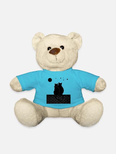 Cat and Cat - Teddy Bear - atoll blue