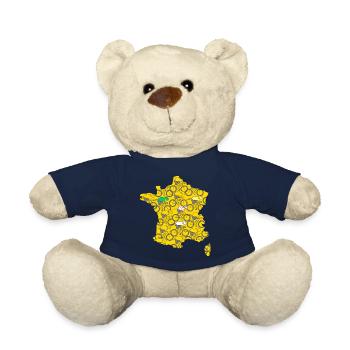 bike bike bikes bikes france cyclist sport tour - Teddy Bear - french navy - Front