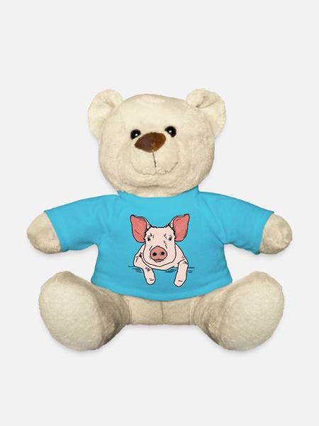 Tête de cochon - Nounours - bleu outremer