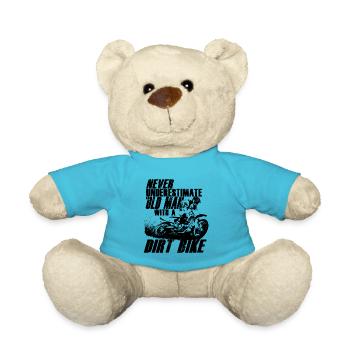 Never Underestimate An Old Man With A Dirt Bike - Teddy Bear - atoll blue - Front