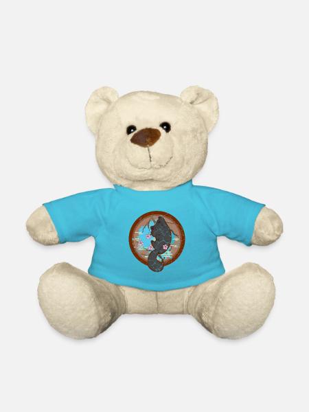 Kawaii japonais Cat Vintage, chats japonais cool - Nounours - bleu outremer