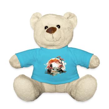 Japanische Landschaft - Teddy - Atollblau - Vorne