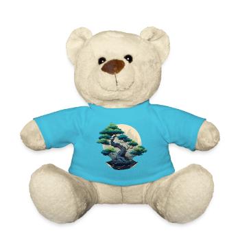 Bonsai in the Moonlight - Teddy Bear - atoll blue - Front