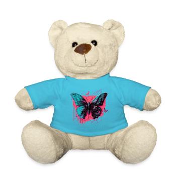 Schmetterling im Technicolor-Schein - Teddy - Atollblau - Vorne