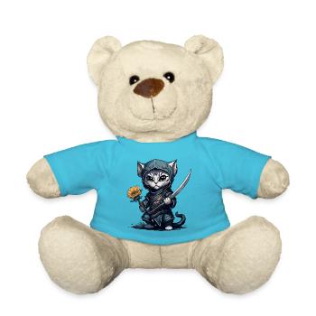 Die Ninja-Katze - Teddy - Atollblau - Vorne
