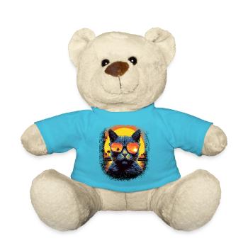 Avocados Statement Big Cat Animal Love - Teddy Bear - atoll blue - Front