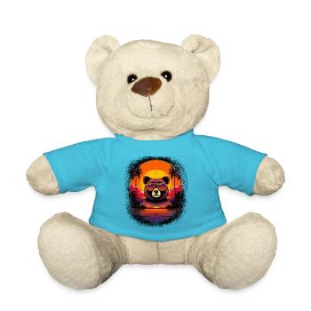 birthday present panda bear quote funny sayings - Teddy - Atollblau - Vorne