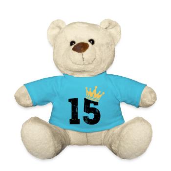 15 Krone 15. Geburtstag 15 Jahre - Teddy - Atollblau - Vorne