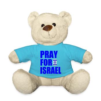Pray for israel - Teddy Bear - atoll blue - Front