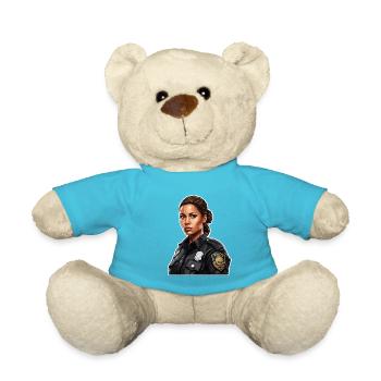 Polizei / Einsatz / Beruf / Job / Einsatzkräfte - Teddy - Atollblau - Vorne