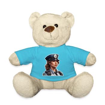 Polizei / Einsatz / Beruf / Job / Einsatzkräfte - Teddy - Atollblau - Vorne