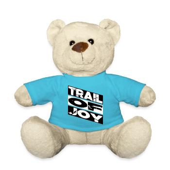 trail riding happy sayings birthday present idea - Teddy Bear - atoll blue - Front