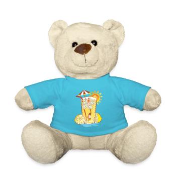 Erfrischender Zitronen-Relax-Design - Teddy - Atollblau - Vorne