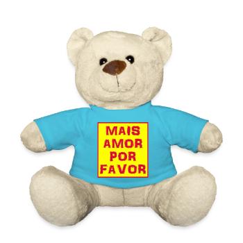 T-shirt mais amor por favor t-shirt - Teddy Bear - atoll blue - Front